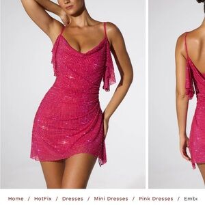 Oh Polly Perla Mini Dreas Hot Pink - New with Tags